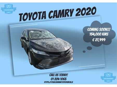 2020 Toyota Camry /2020/2.5 PETROL HYBRID/COMING SOON!! €27,999