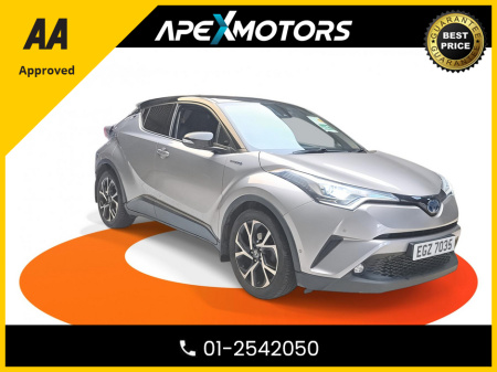 2017 Toyota C-HR FINANCE ARRANGED * TOP-SPEC DYNAMICS HEV AUTO * NEW NCT JUL-27 * 9-STAMPS SERVICE HISTORY * AA APPROVED * 101 SAFETY CHECKLIST * AUTOMATIC HYBRID * IMMACULATE * HEATED SEATS * COLOUR REVERSE CAMERA €17,449