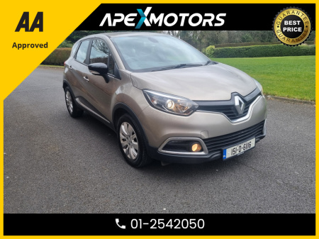 2015 Renault Captur FINANCE ARRANGED * 0.9 EXPRESSION + TCE 90 * AA APPROVED * 101 SAFETY CHECKLIST * IMMACULATE * LOW LOW MILES * CRUISE CONTROL and SPEED LIMITER * 2-KEYS * NEW NCT FEB-26 * LOW TAX * 12-MONTH ROADSIDE €7,749