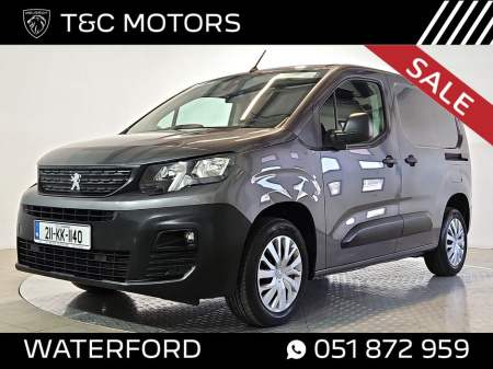 2021 Peugeot Partner Price is EX VAT, Professional Model, 100 BHP, 1000KG, A/C, Cruise Control, Reversing Camera with Sensors, Full Steel Bulkhead