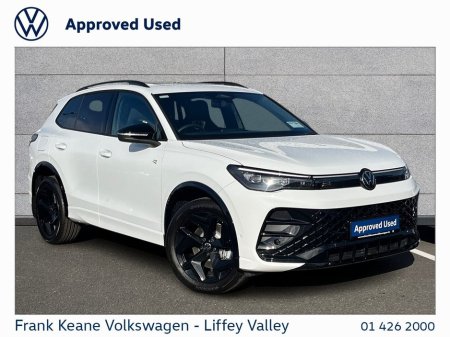 2025 Volkswagen Tiguan R-LINE AUTO 2.0TDI 150BHP *PURE WHITE* *DELIVERY KMS* *252D REG* *BIG SAVINGS VS NEW CAR* *WHILE STOCKS LAST* *PCP 3 YRS FROM €575PM*