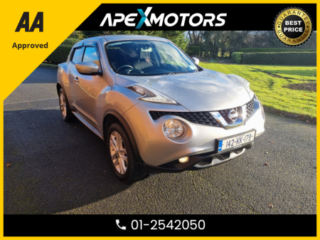 2014 Nissan Juke FINANCE ARRANGED * 1.5 DSL 5DR * IMMACULATE  * TOP-SPEC 5DR HATCH * LOW LOW MILES * NEW NCT NOV-25 * LOW TAX  * VERY CAREFUL OWNER * CARTELL HISTORY * FULLY SERVICED * TRADE IN WELCOME  01-2542050 €7,949