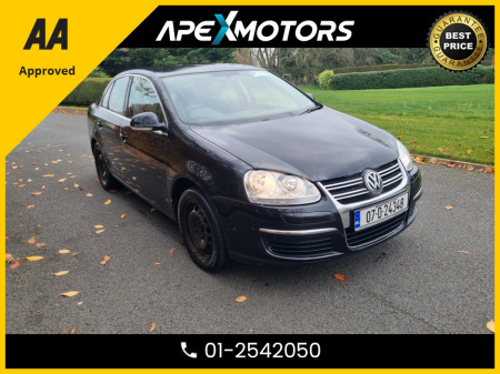 2007 Volkswagen Jetta 1.4 PETROL 4DR SALOON * NEW NCT JUN-26 * AA APPROVED  * 101 SAFETY CHECKLIST * IMMACULATE * TOP-SPEC * 12-MONTH ROADSIDE ASSIST  * VERY CAREFUL OWNER * CARTELL HISTORY CHECKED * SERVICED * 01-2542050 €2,449