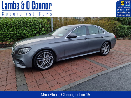 2018 Mercedes-Benz E Class E200 D **** AMG LINE ****  SELENITE GRAY  / BEIGE LEATHER **** REAR-VIEW CAMERA ****  HEATED SEATS ***   19