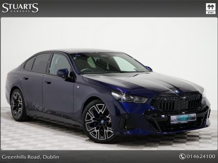 2024 BMW 5 Series 530e M-SPORT PHEV: COMFORT PACK, TANZANITE BLUE WITH BLACK VEGANZA INTERIOR. 20” BI-COLOUR ALLOYS, COMFORT ACCESS
