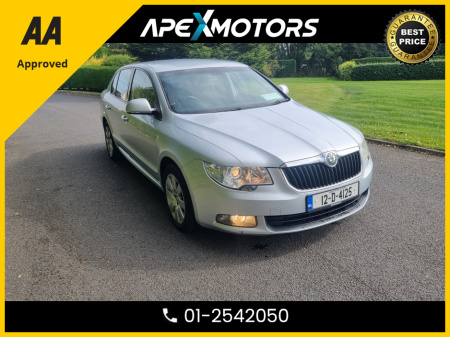2012 Skoda Superb ACTIVE GL 1.6 TDI 105HP 4DR * AA APPROVED  * 101 SAFETY CHECKLIST * 12-MONTH ROADSIDE ASSIST  * IMMACULATE * TOP-SPEC 5DR HATCH * 2-KEYS * NEW NCT MAY-26 * LOW TAX * FULL STAMPED SERVICE HISTORY