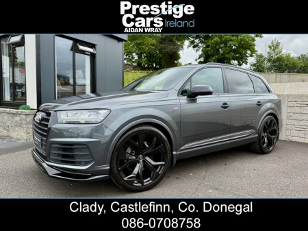2018 Audi Q7 3.0 50 TDI S LINE BLACK EDITION QUATTRO 282 BHP,DAYTONA GREY,VIRTUAL COCKPIT,PANORAMIC SUNROOF,VALCONA HEATED LEATHER,XENONS,AMBIENT LIGHTING,PRIVACY GLASS,7 SEATS,FULLY LOADED,FSH