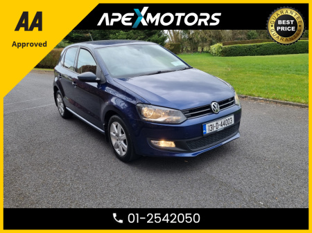 2013 Volkswagen Polo FINANCE ARRANGED * MATCH 5DR  * AA APPROVED  * 101 SAFETY CHECKLIST * 12-MONTH ROADSIDE ASSIST  * IMMACULATE * TOP-SPEC 5DR HATCH * LOW LOW MILES * NEW NCT NOV-25 * LOW TAX * 10-STAMPS SERVICE HISTORY €7,949