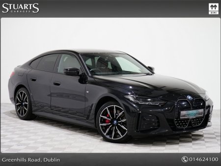 2023 BMW i4 *i4 drive40 WITH PRO PACK* M-SPORT, SAPPHAIRE BLACK METALLIC WITH VERNASCA LEATHER, 19”BI-COLOUR ALLOYS, RED BRAKE CALIPERS, PRIVACY GLASS