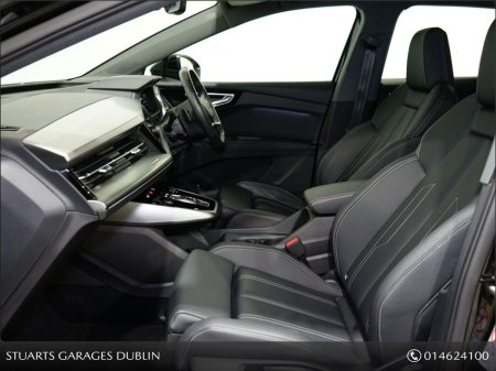 2023 Audi Q4 e-tron “40 – BIGGER BATTERY* Q4 E-TRON SPORT SUV: MYTHOS METALLIC, FULL BLACK LEATHER, FLAT BOTTOM STEERING WHEEL, PARKING PACK, ASSISTANCE PACK €33,945