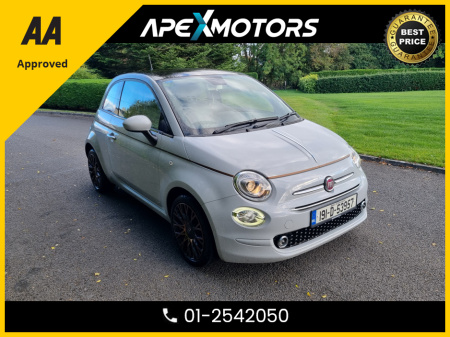 2019 Fiat 500 FINANCE ARRANGED * TOP-SPEC COLLEZIONE * AA APPROVED *2-KEYS *101 SAFETY CHECKLIST * 12-MONTH ROADSIDE ASSIST  * IMMACULATE * LOW LOW MILES * ADAPTIVE CRUISE * NEW NCT SEPT-26 * LOW TAX * FULL SERVICE