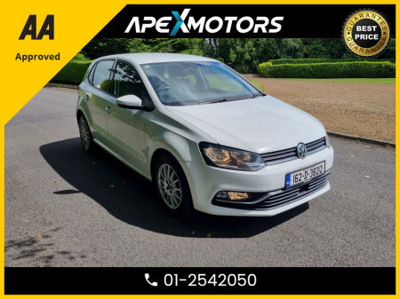 2016 Volkswagen Polo FINANCE ARRANGED * 1.2 AUTO COMFORTLINE * AA APPROVED  * 101 SAFETY CHECKLIST * IMMACULATE * COLOUR REVERSE CAMERA * TOP-SPEC 5DR HATCH * LOW LOW KMs * ADAPTIVE CRUISE * NEW NCT JUL-26 * LOW TAX * 12- €13,449