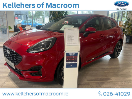 2025 Ford Puma ST-LINE 5DR 1.0 125 PS Price includes customer SAVING of € 1,000. Further SAVINGS of € 1,000 Options Deposit available on PCP @ 3.9% APR. €34,000