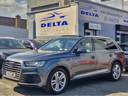 2016 Audi Q7 S-LINE 3.0 TFSI 333BHP AUTOMATIC NCT 05/26 TAX 06/25 FINANCE AVAILABLE @ €148 PER WEEK 7 SEATER/ 2 KEYS/ PAN ROOF/ FULL LEATHER/ AUDI MMI/ SAT NAV/ REVERSE CAMERA/ BLUETOOTH/ HISTORY CHECKED