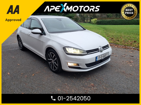 2017 Volkswagen Golf FINANCE ARRANGED * 1.4 HIGHLINE (TOP-SPEC)  * NEW NCT NOV-26 * AUTOMATIC * LOW LOW KMs * ADAPTIVE CRUISE * AA APPROVED  * 101 SAFETY CHECKLIST * 12-MONTH ROADSIDE ASSIST  * IMMACULATE * TOP-SPEC €17,749