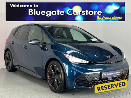 2022 Cupra Born 58KWH 204BHP 5DR AUTO**BLACK CLOTH INTERIOR**SEMI BUCKET SEATS**FRONT HEATED SEATS**TOUCH SCREEN MEDIA DISPLAY**APPLE CARPLAY**MULTIFUNCTIONAL STEERING WHEEL**WIRELESS CHARGING**REVERSE CAMERA** €22,995