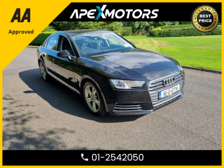2016 Audi A4 FINANCE ARRANGED * 2.0 TDI SE ULTRA 150PS 4DR * AA APPROVED  * 101 SAFETY CHECKLIST * 12-MONTH ROADSIDE ASSIST  * IMMACULATE * LOW LOW MILES * 2-KEYS * NEW NCT JUN-26 * LOW TAX * STAMPED SERVICE HISTO €17,449