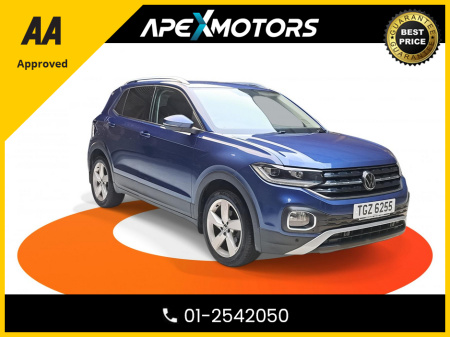 2021 Volkswagen T-Cross FINANCE ARRANGED * IRISH CAR * TOP-SPEC SEL TSI * 7-SPEED AUTO * AA APPROVED * 101 SAFETY CHECKLIST * IMMACULATE * LOW LOW MILES * CRUISE CONTROL and SPEED LIMITER * 2-KEYS * NEW NCT FEB-27 * LOW TAX €25,449