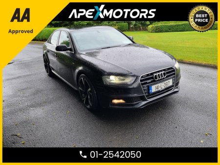2014 Audi A4 2.0 TDI S LINE QUATTRO 177PS 4DR * FINANCE ARRANGED * 2.0 TDI S LINE QUATTRO 177PS 4DR * NCT JAN-26 * LOW TAX * AA APPROVED * 101 SAFETY CHECKLIST * IMMACULATE * TOP-SPEC * CRUISE CONTROL 01-2542050 €12,949