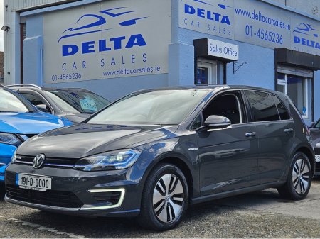 2019 Volkswagen Golf E-GOLF AUTOMATIC FULLY ELECTRIC NCT 09/27 FINANCE AVAILABLE @ €49 PER WEEK CHARGER CABLE SUPPLIED/ TOUCH SCREEN MEDIA/ BLUETOOTH/ PARKING SENSORS/ HISTORY CHECKED