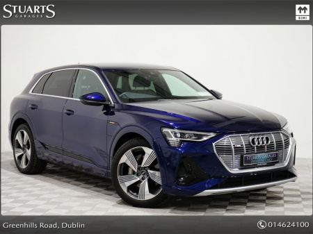 2022 Audi e-tron *16250KM* E-TRON 50 S LINE QUATTRO: NAVARRA BLUE METALLIC WITH FULL BLACK VALCONA LEATHER, 21” DIAMOND CUT ALLOYS, FULL ELECTRIC SEATS €36,945