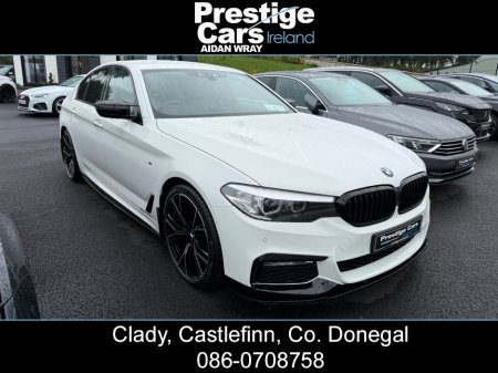 2018 BMW 5 Series 520 D M SPORT 4DR AUTO 190 BHP,IRISH REG,M PERFORMANCE BODY KIT,ALPINE WHITE,HEATED LEATHER,NAV,XENONS,VIRTUAL COCKPIT,TWO OWNERS,FBMWSH,HIGH SPEC