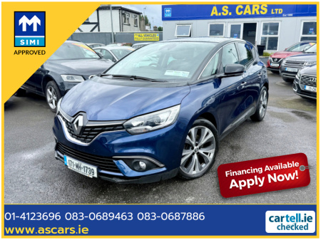 2017 Renault Scenic DYNAMIQUE S NAV AUTOMATIC **HIGH SPEC IRISH CAR ** PANORAMIC GLASS ROOF ** REVERSE CAMERA + SENSORS ALLROUND ** SAT NAV ** HALF LEATHER ** STUNNING EXAMPLE **