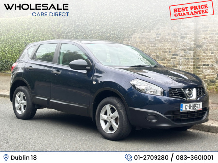 2012 Nissan Qashqai 1.6D XE, ONLY 91000kms, FULL NISSAN SERVICE HISTORY, NEW NCT, VERY CLEAN CAR
