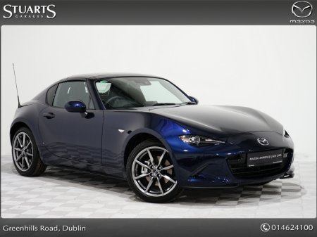 2024 Mazda MX-5 MX-5 RF 2.0 EXCLUSIVE 184PS*@ MAZDA SOUTH DUBLIN, DEEP CRYSTAL BLUE METALLIC WITH BLACK LEATHER*