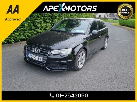 2015 Audi A3 FINANCE ARRANGED * S-LINE * TOP-SPEC * LEATHER INTERIOR * NCT NOV-26 * STAMPED SERVICE HISTORY * AA APPROVED * 101 SAFETY CHECKLIST * AUTOMATIC (DSG) * IMMACULATE * HEATED SEATS * COLOUR REVERSE CAMER €15,949