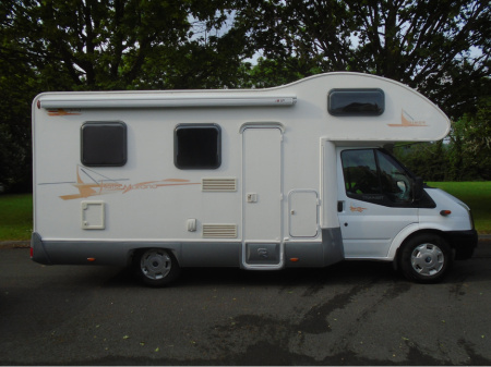 2008 Ford Transit Custom Kombi RIMOR KATAMARANO 6 BERTH MOTORHOME  FIXED REAR BED CVRT JUNE 26  6 SEAT BELTS   LEFT HAND DRIVE