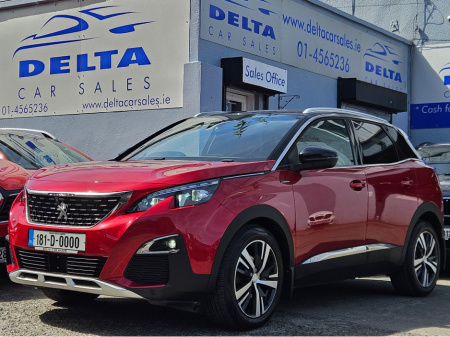 2018 Peugeot 3008 1.6 HDI GT LINE BLUE  S/S NCT 07/27 120BHP FINANCE AVAILALE FROM €72 PER WEEK SERVICE HISTORY/ SAT NAV/ GT LINE SEATS/ GT LINE STEERING WHEEL/ BLUETOOTH/ USB/ AUX/ A/C/ HISTORY CHECKED €15,999