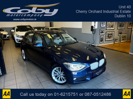 2013 BMW 1 Series 116i Luxury Auto 5dr. Leather Heated Seats. Pristine Car with only 41km, New NCT Done Before Collection. Alloy Wheels, Dual Climate, Rev Camera, Sat Nav, MFSW, Bluetooth, Full Electrics and much more.