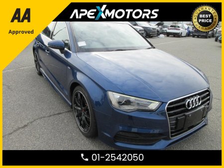 2016 Audi A3 FINANCE ARRANGED * S-LINE SPEC * 1.4 SALOON * NEW NCT JUN-27 * STAMPED SERVICE HISTORY * AA APPROVED * 101 SAFETY CHECKLIST * AUTOMATIC (DSG) * IMMACULATE * HEATED SEATS * COLOUR REVERSE CAMERA €17,949