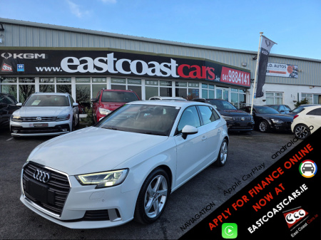 2020 Audi A3 ( 202 ) FULL LEATHER HEATED SEATS / DIGITAL CLUSTER SMARTPHONE INTERFACE- SATNAV - VIRTUAL COCKPIT - NAVIGATION REVERSING CAMERA -BLIND SPOT - PARKING SENSORS- LEATHER €27,500