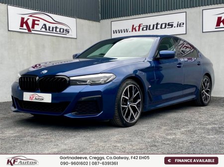 2021 BMW 5 Series 520d G30 LCI M Sport Auto 190bhp 4dr - 211 Reg | Finished in Pythonic Blue Metallic with Full Black Leather Interior
