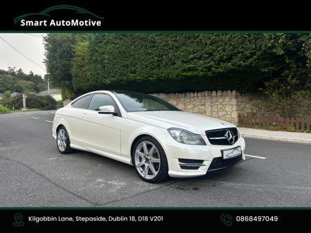 2014 Mercedes-Benz C Class C220 AMG Premium Plus Coupe CDI Blue Efficiency * Stunning Example Presented in Diamond White with Premium Pack * New NCT 10.2026 * AMG Plus Interior* Alcantara & Leather Seats * Panoramic Sun Roof*