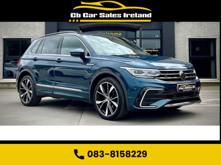 2021 Volkswagen Tiguan 2.0 TDI R-Line SUV 5dr Diesel DSG 4Motion 4X4 ALL WHEEL DRIVE, OUTSTANDING NIGHTSHADE BLUE METALLIC
