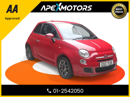 2014 Fiat 500 FINANCE ARRANGED * 10-STAMPS SERVICE HISTORY * NEW NCT NOV-25 * AA APPROVED  * 101 SAFETY CHECKLIST * IMMACULATE * TOP-SPEC * LOW MILES * 2-KEYS * LOW TAX * 12-MONTH ROADSIDE ASSIST  * CAREFUL OWNER €6,949