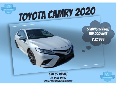 2020 Toyota Camry /2020/2.5 PETROL HYBRID/COMING SOON!! €27,999