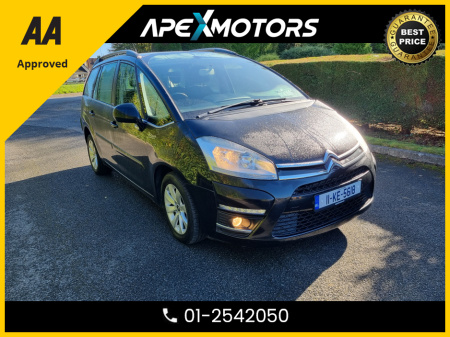 2011 Citroen Grand C4 Picasso 7-SEATER  * HDI VTR+ 1 110BHP 5DR * IMMACULATE * TOP-SPEC 7-SEATER * NEW NCT NOV-25 * LOW TAX * ONE VERY CAREFUL OWNER * CARTELL HISTORY CHECKED * FULLY SERVICED * TRADE IN WELCOME * www.apexmotors.ie €2,749