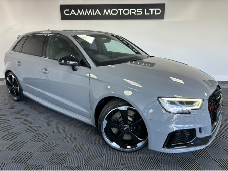 2018 Audi RS3 AUDI RS3 2.5 TFSI QUATTRO 400PS 5DR AUTO*RS SPORT EXHAUST*BANG & OLUFSEN SPEAKERS*BLACK LEATHER RS HEATED SEATS*DIGITAL DASH*DRIVE MODES & REVERSE CAM*ALCANTARA*GHOST IMMOBILISER*2 KEYS FULL SERVICE H