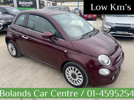 2020 Fiat 500 (Very Low Kms) 1.2 LOUNGE 3DR MODEL  www.bolandscarcentre.ie €12,900