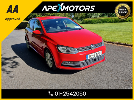 2014 Volkswagen Polo FINANCE ARRANGED * 1.2 * AUTOMATIC (DSG) * NEW NCT SEP-26 * AA APPROVED  * 101 SAFETY CHECKLIST * IMMACULATE * COLOUR REVERSE CAMERA * TOP-SPEC 5DR HATCH * LOW LOW MILES * CRUISE CONTROL * 01-2542050 €9,449