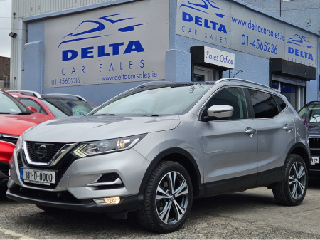 2018 Nissan Qashqai N-CONNECTA 1.2 PETROL 115BHP NCT 07/27 FINANCE AVAILABLE @ €67 PER WEEK PAN ROOF/ TOUCH SCREEN MEDIA/ REVERSE CAMERA/ BLUETOOTH/ HISTORY CHECKED €14,950