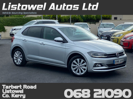 2020 Volkswagen Polo HIGHLINE 1.0 AUTO * REVERSE CAMERA, BLUETOOTH, VIRTUAL COCKPIT, MAIN DEALER SERVICE HISTORY, REAR CAMERA, WIRELESS CHARGING PHONE PAD , POWER FOLDING HEATED MIRRORS * €17,950