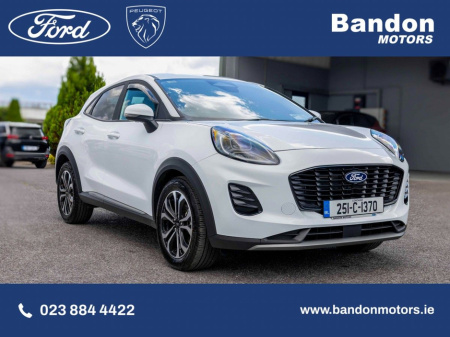 2025 Ford Puma 2025 Ford PUMA White 1.0L EcoBoost Hybrid 125PS Titanium €29,950