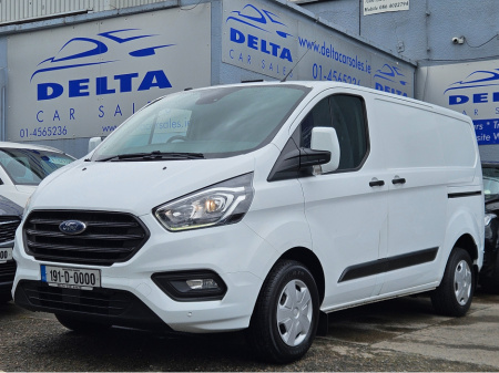2019 Ford Transit Custom VAN TREND 2.0 TDci 130BHP DOE 08/25 **3 SEATER** **VAT EXCLUSIVE PRICE** FINANCE AVAILABLE @ €57 PER WEEK PARKING SENSORS/ BLUETOOTH/ USB/ AUX/ ELECTRIC WINDOWS AND MIRRORS/ HISTORY CHECKED