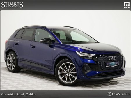 2024 Audi Q4 e-tron Q4 E-TRON 45 EDITION 1 S/LINE TECH PACK: NAVARRA BLUE METALLIC WITH FULL BLACK LEATHER, 20” ALLOYS, POWER CLOSING BOOT, HEADS UP DISPLAY