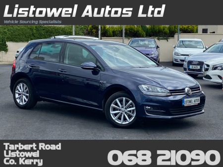2015 Volkswagen Golf LOUNGE  1.2 TSI  AUTO * SERVICE HISTORY WITH 10 SERVICE STAMPS *  ADAPTIVE CRUISE CONTROL * AUTO LIGHTS * 16" LOUNGE ALLOYS* UPGRADED LOUNGE INTERIOR * PRIVACY GLASS * FINANCE AVAILABLE *€200 ROAD €14,950